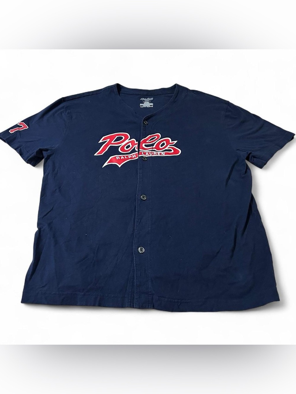 Polo Ralph Lauren 67 Cotton Baseball Jersey Size Large